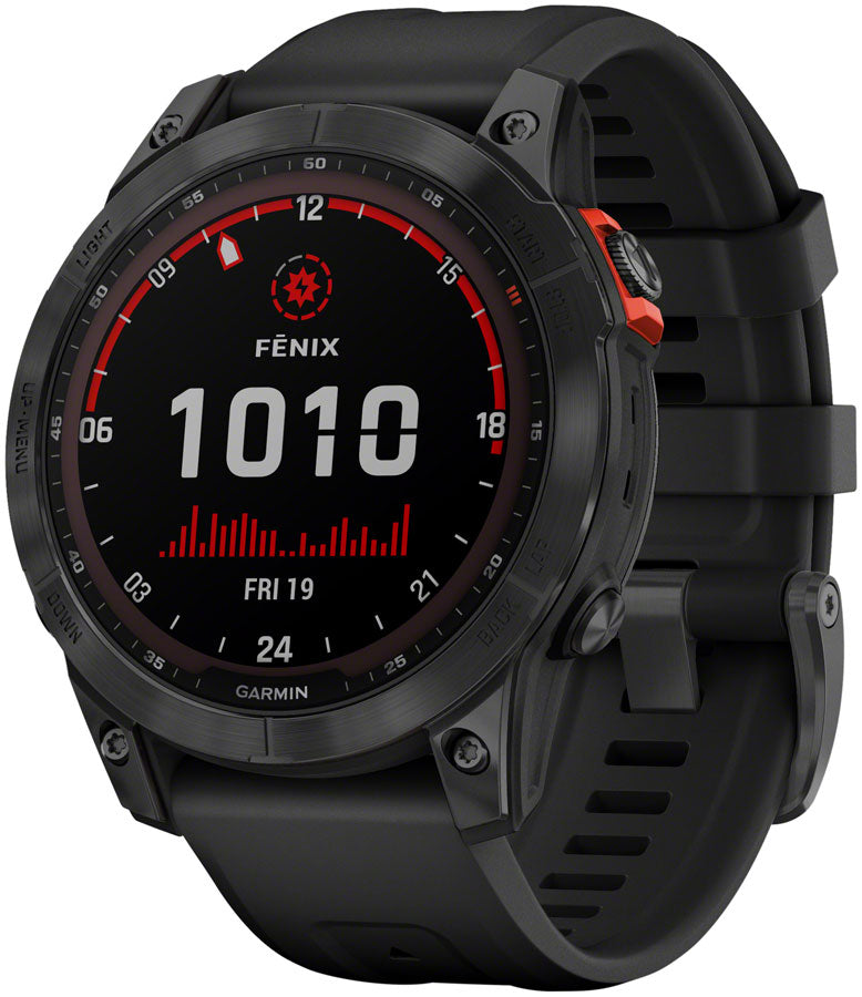 Garmin fēnix 7 Solar GPS Smartwatch - 47mm, Slate Gray Case, Black Band
