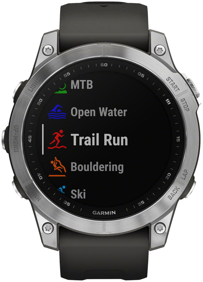Garmin fēnix 7 GPS Smartwatch - 47mm, Silver Case, Graphite Band