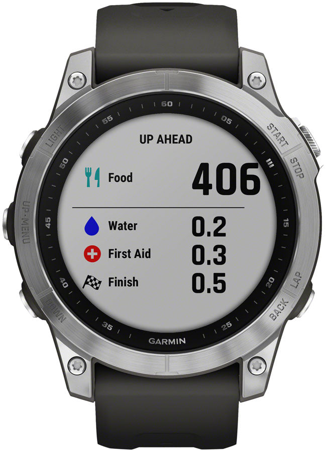 Garmin fēnix 7 GPS Smartwatch - 47mm, Silver Case, Graphite Band