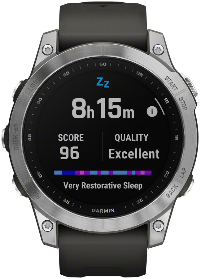 Garmin fēnix 7 GPS Smartwatch - 47mm, Silver Case, Graphite Band
