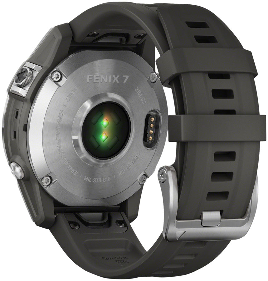 Garmin fēnix 7 GPS Smartwatch - 47mm, Silver Case, Graphite Band
