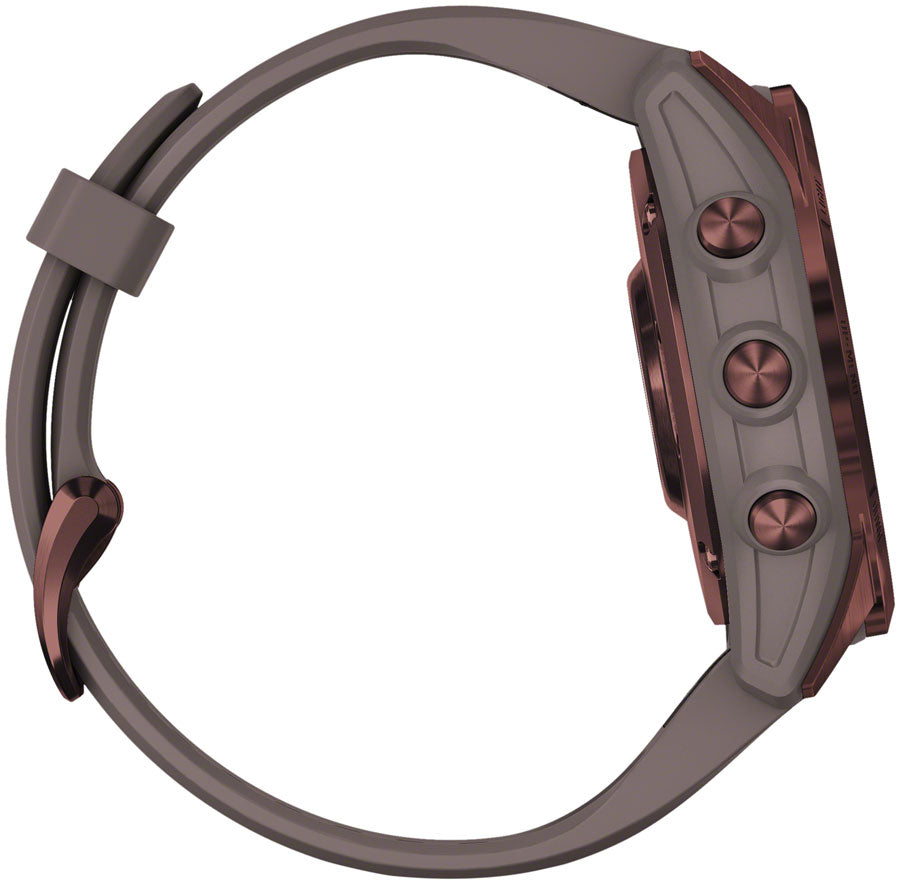 Garmin fēnix 7S Sapphire Solar GPS Smartwatch - 42mm, Dark Bronze Titanium Case, Shale Gray Band