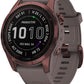 Garmin fēnix 7S Sapphire Solar GPS Smartwatch - 42mm, Dark Bronze Titanium Case, Shale Gray Band