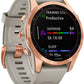 Garmin fēnix 7S Solar GPS Smartwatch - 42mm, Rose Gold Case, Light Sand Band