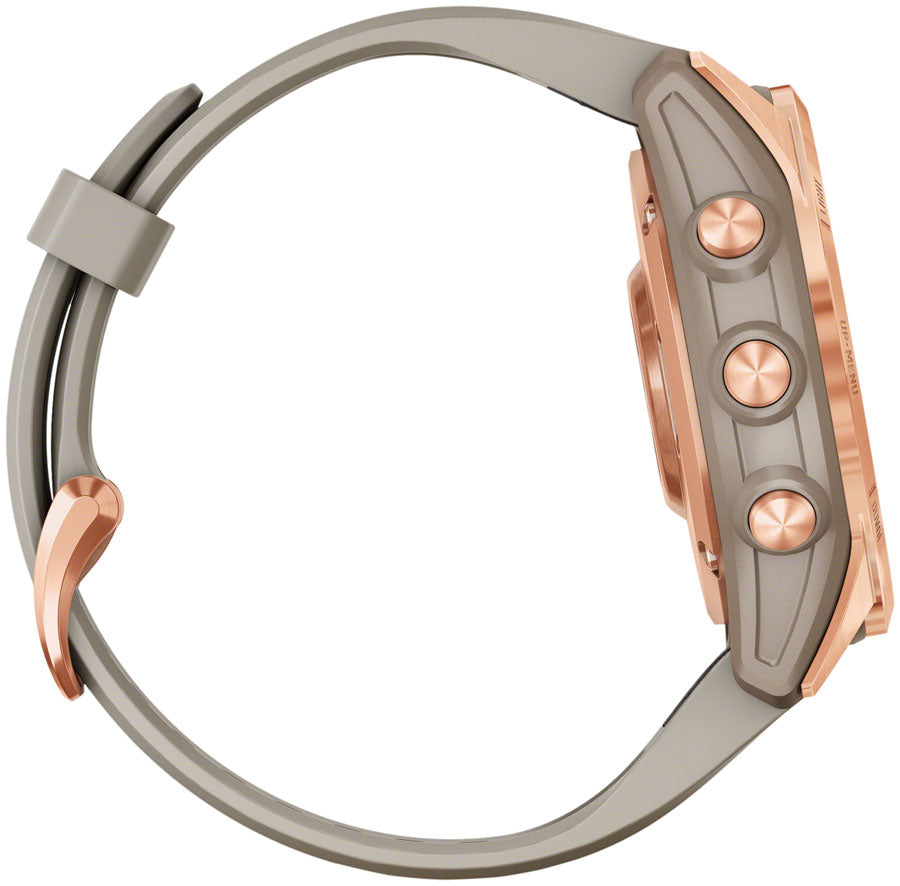 Garmin fēnix 7S Solar GPS Smartwatch - 42mm, Rose Gold Case, Light Sand Band