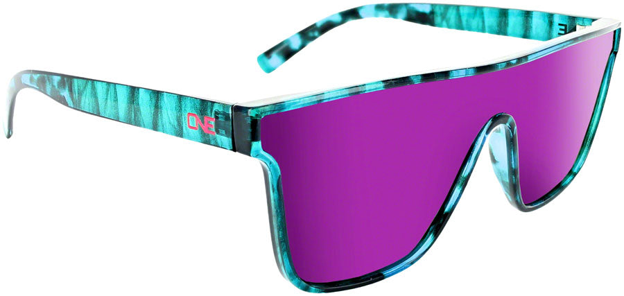 Optic Nerve ONE Mojo Filter Sunglasses - Crystal Turquoise/Polarized Smoke with Purple Mirror