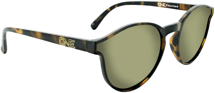 Optic Nerve ONE Proviso Sunglasses - Shiny Fire Demi/Polarized  Smoke with Gold Mirror