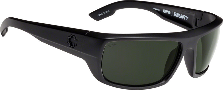 SPY+ BOUNTY Sunglasses - Matte Black, Happy Gray Green Polarized Lenses