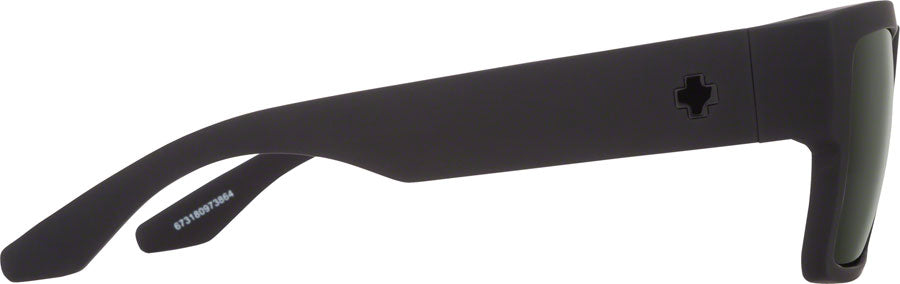 SPY+ CYRUS Sunglasses - Soft Matte Black, Happy Gray Green Polarized Lenses