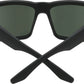 SPY+ CYRUS Sunglasses - Soft Matte Black, Happy Gray Green Polarized Lenses