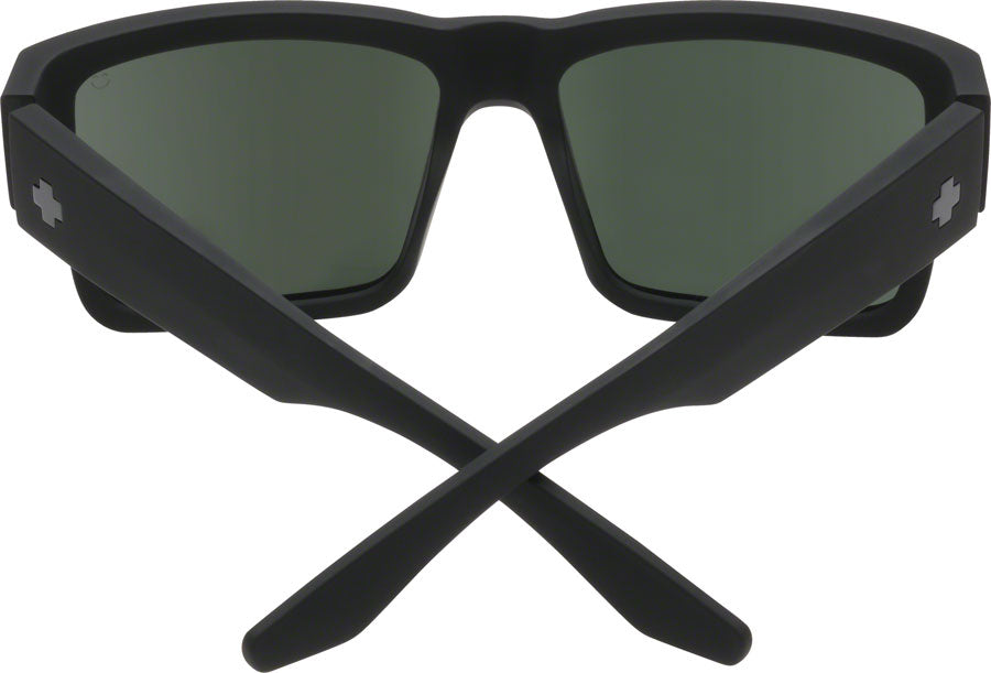 SPY+ CYRUS Sunglasses - Soft Matte Black, Happy Gray Green Polarized Lenses