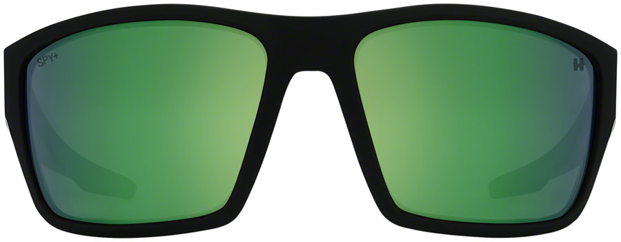 SPY+ DIRTY MO TECH Sunglasses - Soft Matte Black, Happy Bronze with Green Spectra Mirror Lenses