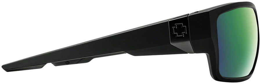 SPY+ DIRTY MO TECH Sunglasses - Soft Matte Black, Happy Bronze with Green Spectra Mirror Lenses