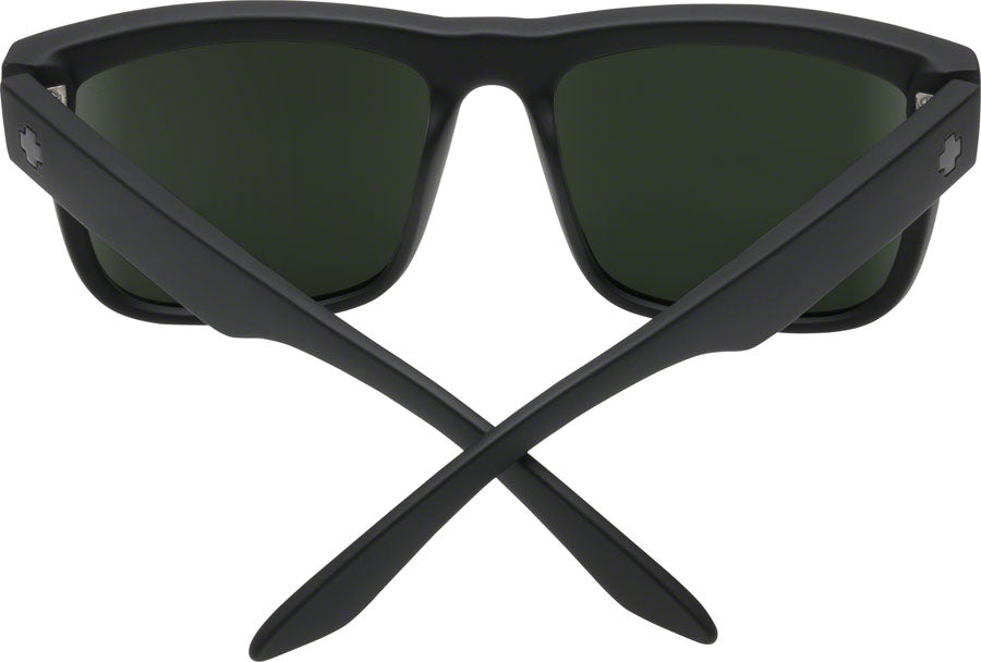 SPY+ DISCORD Sunglasses - Soft Matte Black, Happy Gray Green Polarized Lenses