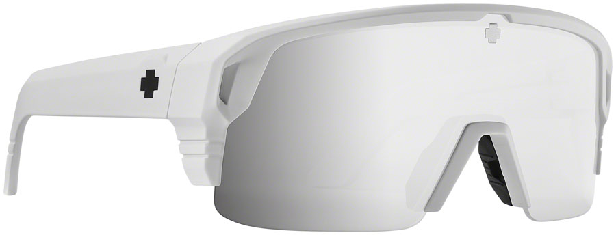 SPY+ Monolith 50/50 Sunglasses - Matte White, Happy Bronze with Platinum Spectra Mirror Lenses