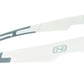 Optic Nerve Fixie Max Sunglasses - Shiny White, Crystal Blue Lens Rim, Brown Lens with Blue Mirror