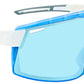 Optic Nerve Fixie Max Sunglasses - Shiny White, Crystal Blue Lens Rim, Brown Lens with Blue Mirror