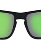 Optic Nerve Rumble Sunglasses - Matte Black, Polarized Smoke Lens with Green Mirror