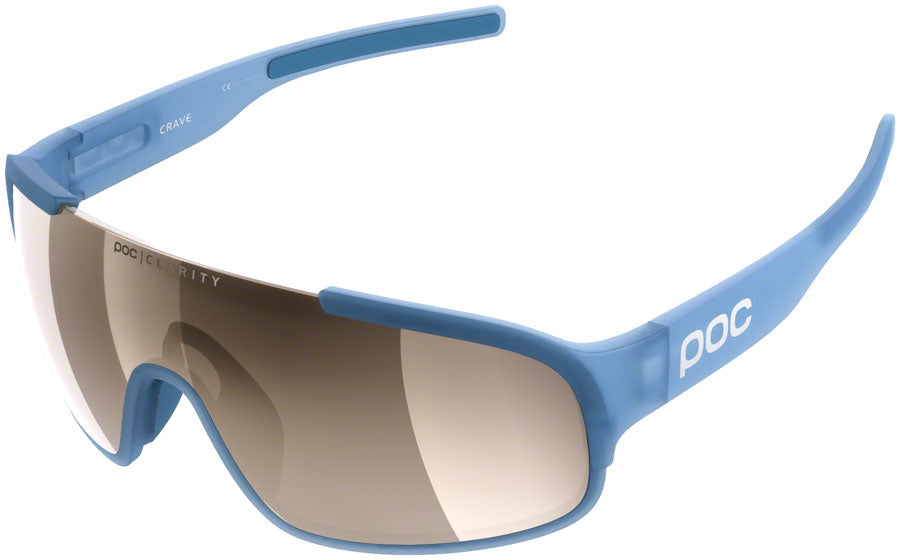 POC Crave Clarity Sunglasses - Basalt Blue/Brown, Silver Mirror Lens