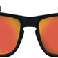 Optic Nerve Rumble Sunglasses - Shiny Black, Polarized Smoke Lens with Red Mirror
