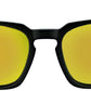 ONE by Optic Nerve Boiler Sunglasses - Matte Black, Polarized Smoke Lens with Red Mirror