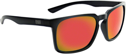 ONE by Optic Nerve Boiler Sunglasses - Matte Black, Polarized Smoke Lens with Red Mirror