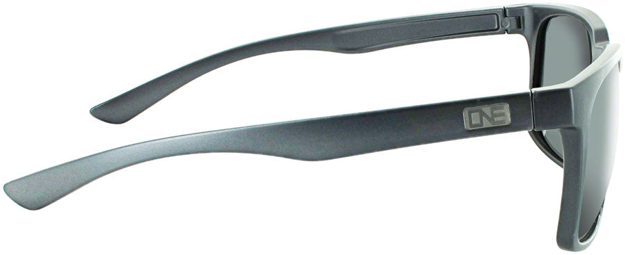 ONE by Optic Nerve Boiler Sunglasses - Shiny Putty Grey, Polarized Smoke Lens with Silver Mirror