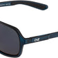 ONE by Optic Nerve Molotov Sunglasses - Crystal Navy with Black, Polarized Smoke with Gold Lens