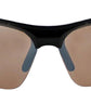 ONE Tightrope Polarized Sunglasses: Shiny Black with Brown Silver Flash Lens