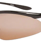 ONE Tightrope Polarized Sunglasses: Shiny Black with Brown Silver Flash Lens