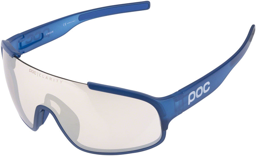 POC Crave Sunglasses - Transparent Blue Brown/Silver Mirror