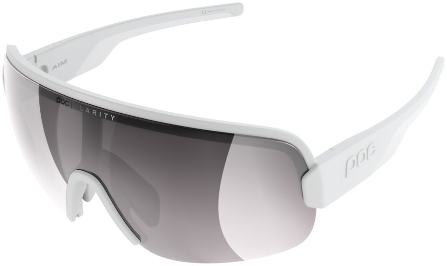 POC AIM Sunglasses - Hydrogen White, Violet/Silver-Mirror Lens
