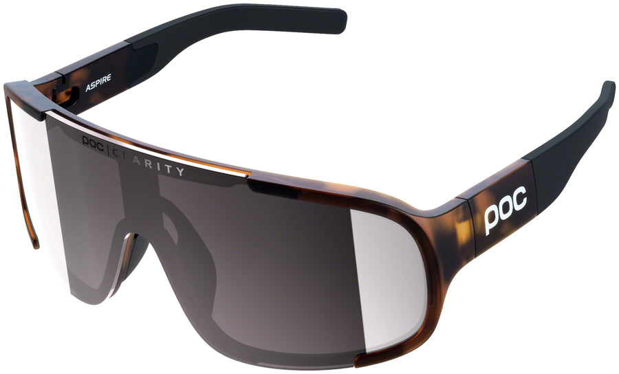 POC Aspire Sunglasses - Tortoise Brown, Violet/Silver-Mirror Lens