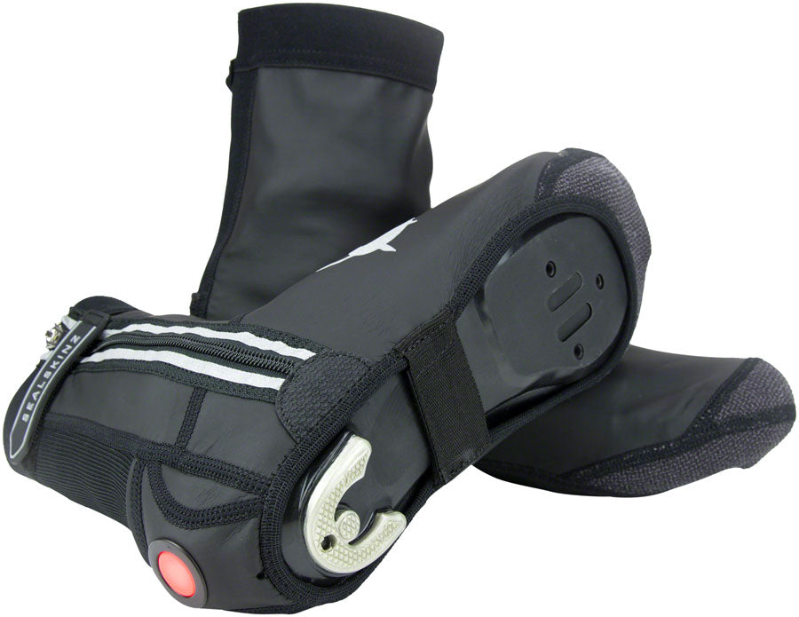 Sealskinz All Weather LED Open Sole Cycle Overshoe - Black, X-Large