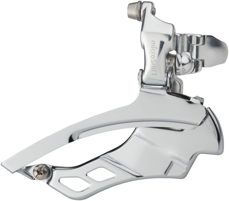 microSHIFT R10 Front Derailleur - 10-Speed Triple, 52/39/30t, Band Clamp, Shimano Compatible, Silver