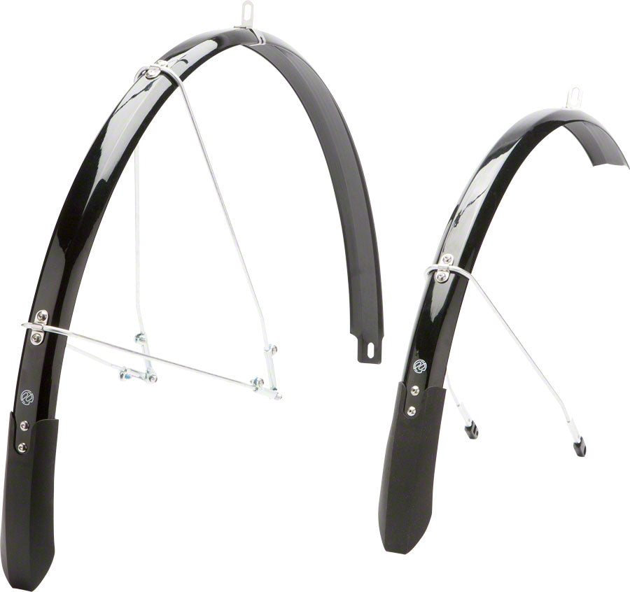 Portland Design Works Poncho City Fender Set: Black (700c x 28-35)