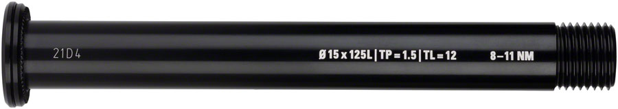 WHISKY No.9 Thru Bolt - 15mm, 125mm, P1.5, TL12, Black