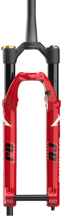 Marzocchi Bomber DJ Suspension Fork: 26", 100mm, Grip Damper, 20 x 110mm, 37mm Offset, Red