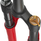 Marzocchi Bomber DJ Suspension Fork: 26", 100mm, Grip Damper, 20 x 110mm, 37mm Offset, Red