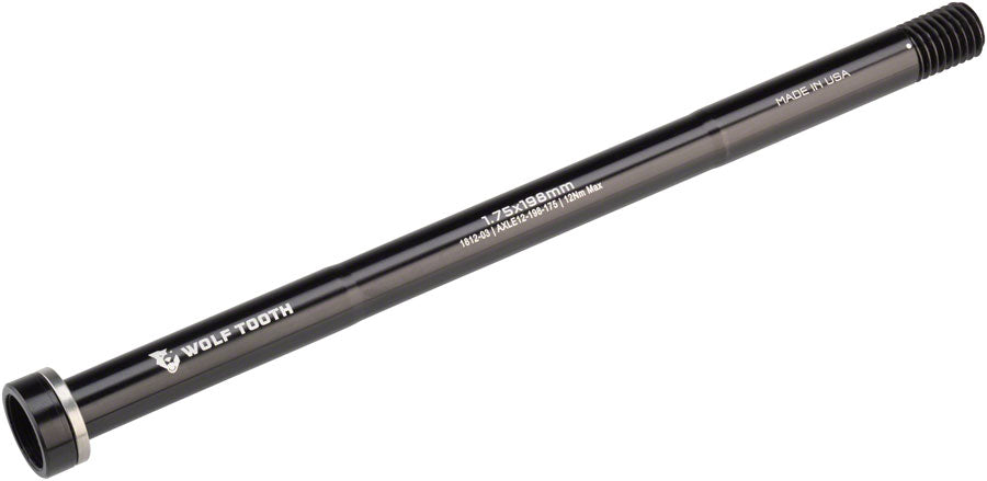 Wolf Tooth Rear Thru Axle - M12, 1.75 x 198mm, Black