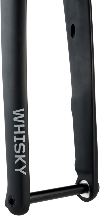 WHISKY No.9 RD Fork - 12mm Thru-Axle, 1-1/4" Tapered Carbon Steerer, Flat Mount Disc, Matte Black