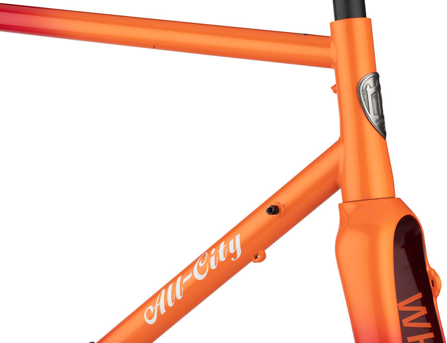 All-City Zig Zag Frameset - 700c, Steel, Orange/Red Fade, 61cm