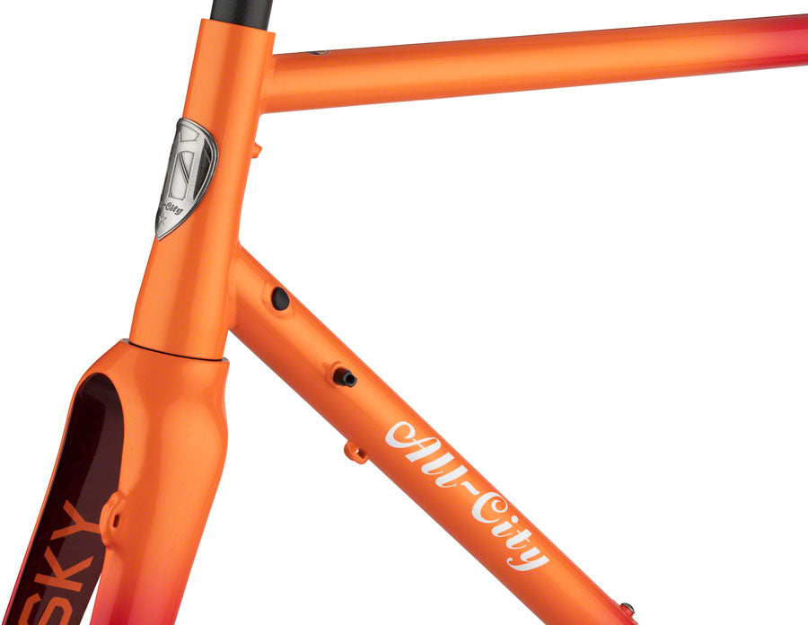 All-City Zig Zag Frameset - 700c, Steel, Orange/Red Fade, 61cm