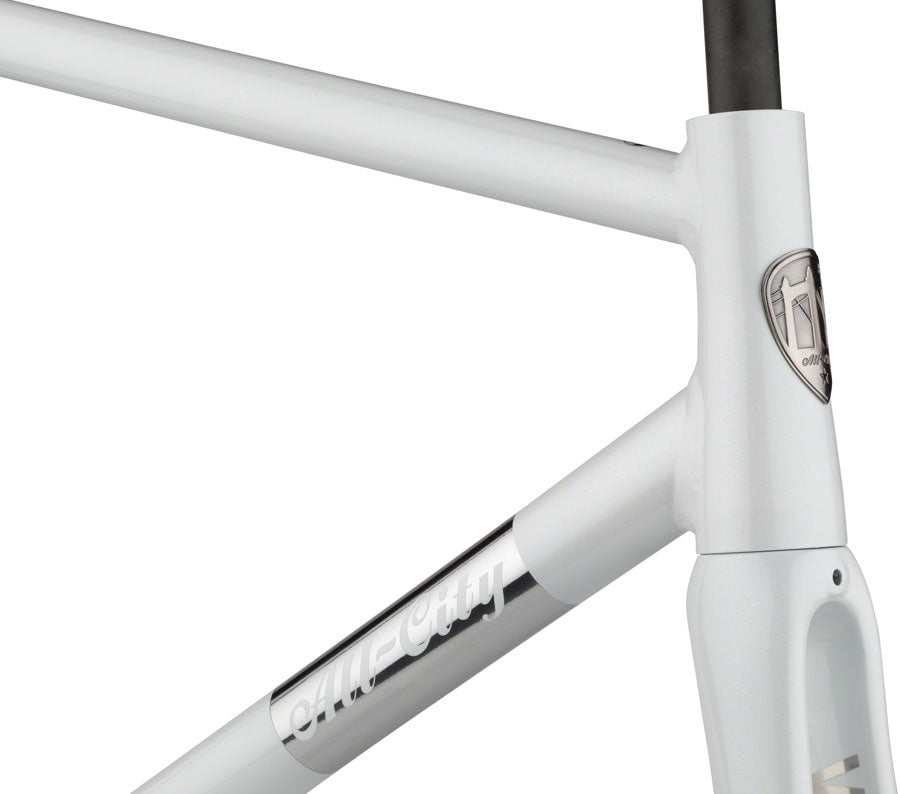 All-City Thunderdome Frameset - 700c, Aluminum, Polished Pearl, 49cm