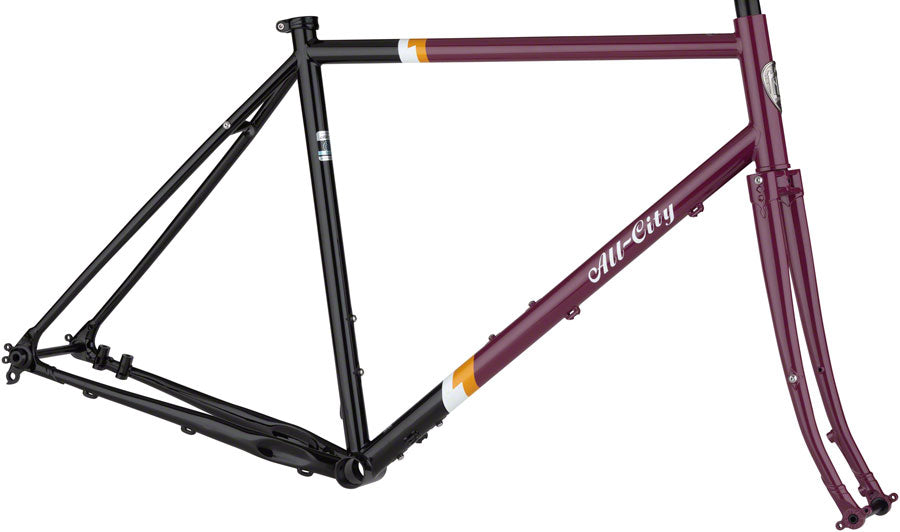 All-City Gorilla Monsoon Frameset - 650b, Steel, Charred Berry, 55cm
