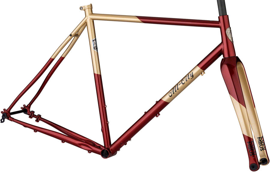 All-City Cosmic Stallion Frameset - 700c, Steel, Currant and Cream, 46cm