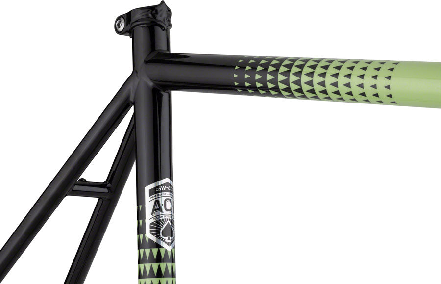 All-City Zig Zag Frameset - 700c, Steel, Honeydew Bling, 61cm