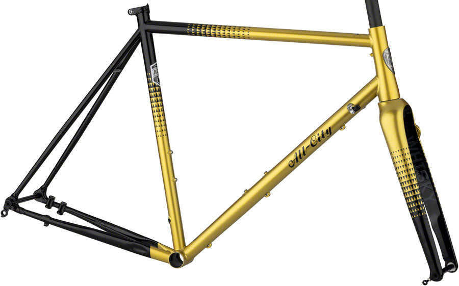 All-City Zig Zag Frameset - 700c, Steel, Golden Leopard, 49cm