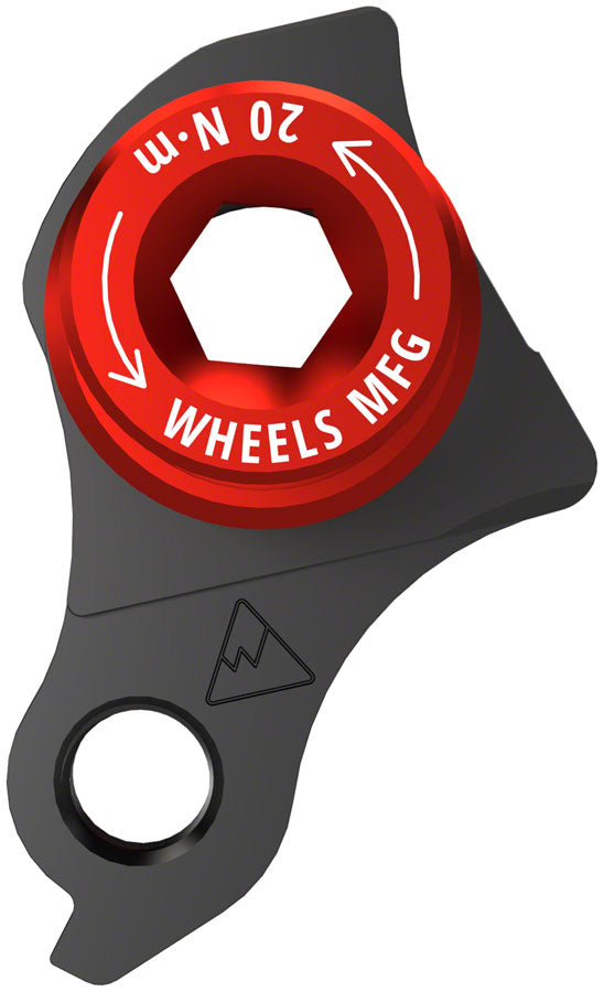 Wheels Manufacturing Universal Derailleur Hanger - 404-1, For Frames designed to accept SRAM UDH, Black/Red