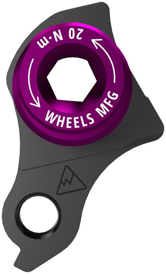 Wheels Manufacturing Universal Derailleur Hanger - 404-7, For Frames designed to accept SRAM UDH, Black/Purple